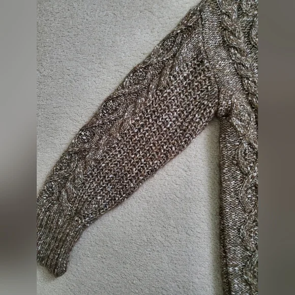 Sezane Olive Cable Knit Sweater - Picture 6 of 10